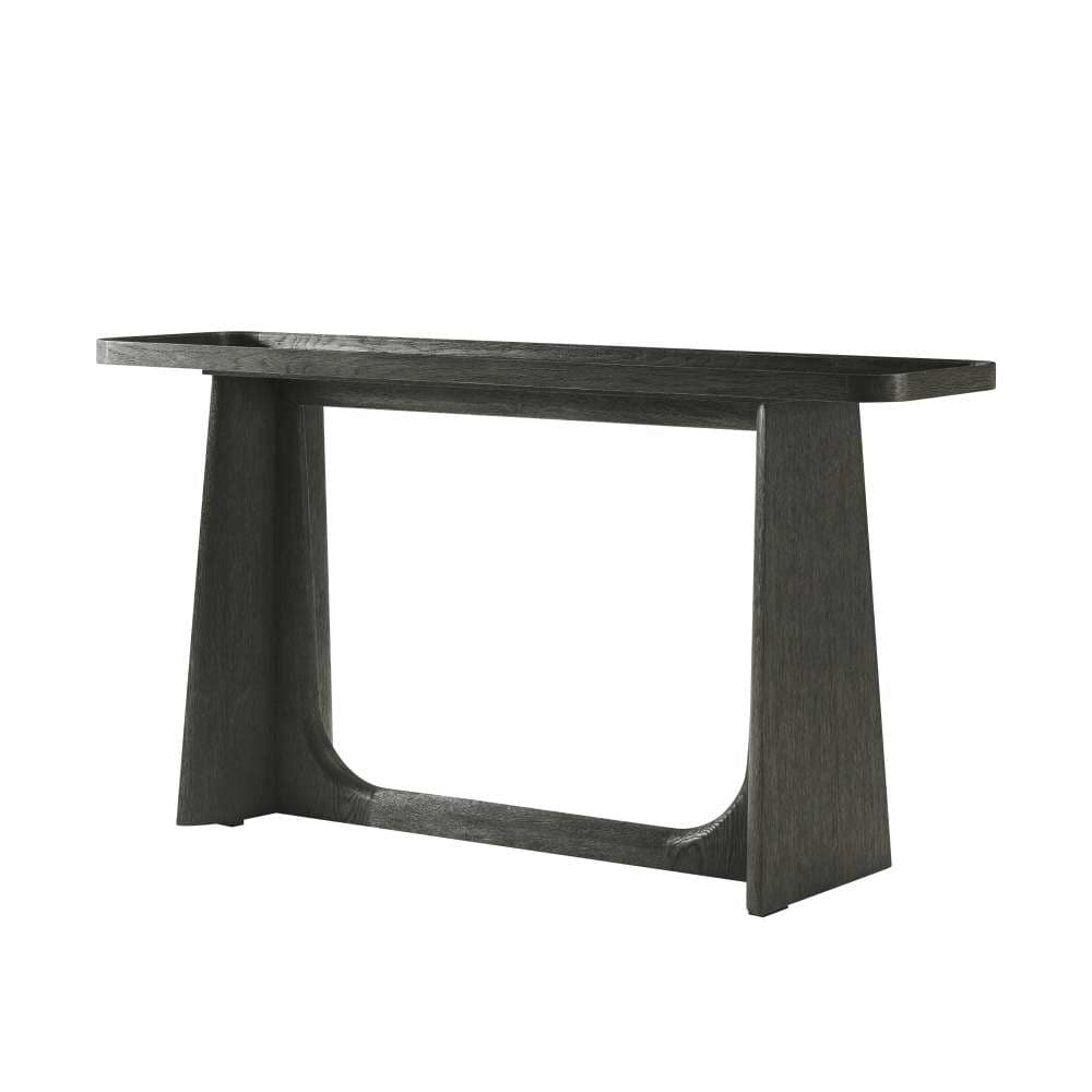 Repose Wooden Console Table-Theodore Alexander-THEO-TA53059.C322-Console TablesGrey-1-France and Son