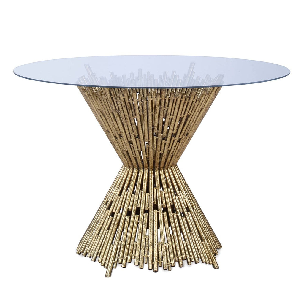 Pick Up Sticks Dining Table Base (base only)-Ambella-AMBELLA-05237-640-001-Dining TablesLarge (oval)-Gold Leaf-1-France and Son