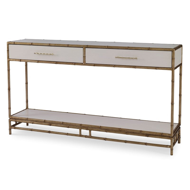 Chinoiserie Console Table - Linen-Ambella-AMBELLA-09175-850-007-Console Tables-1-France and Son