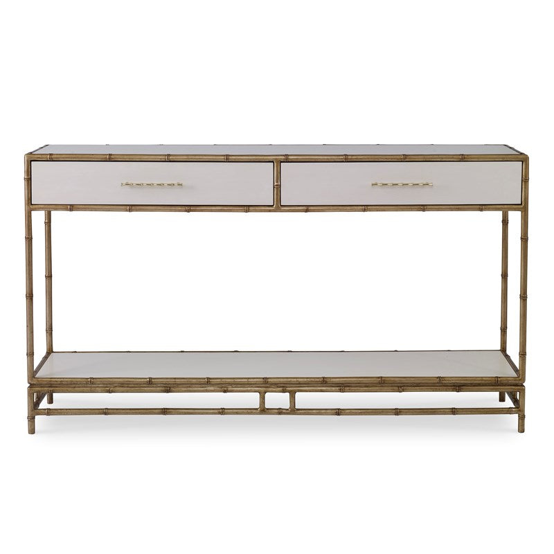 Chinoiserie Console Table - Linen-Ambella-AMBELLA-09175-850-007-Console Tables-1-France and Son