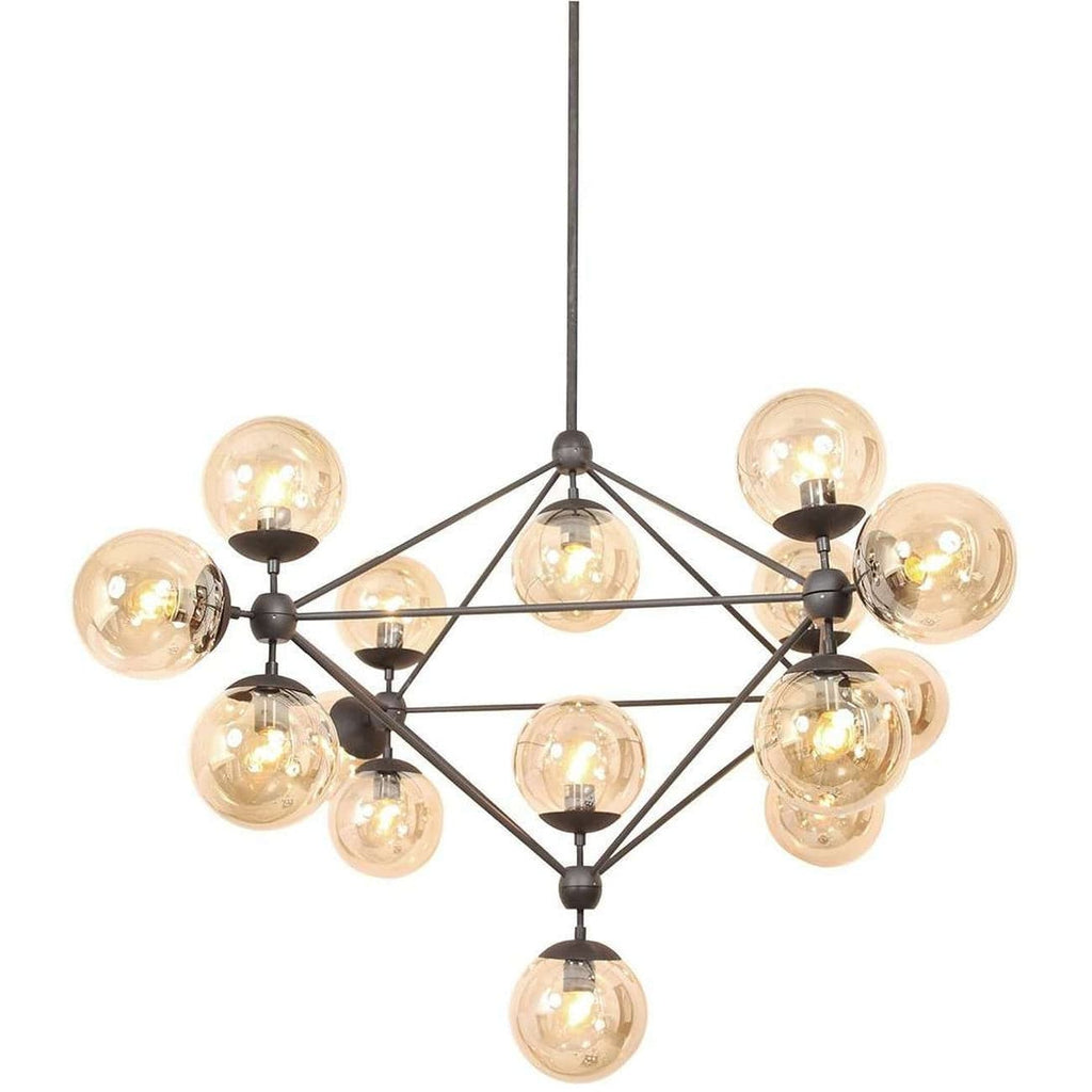 Mid-Century Modern Moda Chandelier - 15 Globe