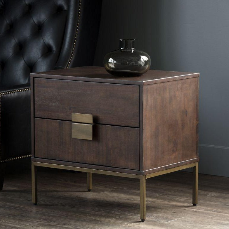 Jade Nightstand-Sunpan-STOCK-SUNPAN-102922-NightstandsAntique Brass - Dark Mango-1-France and Son