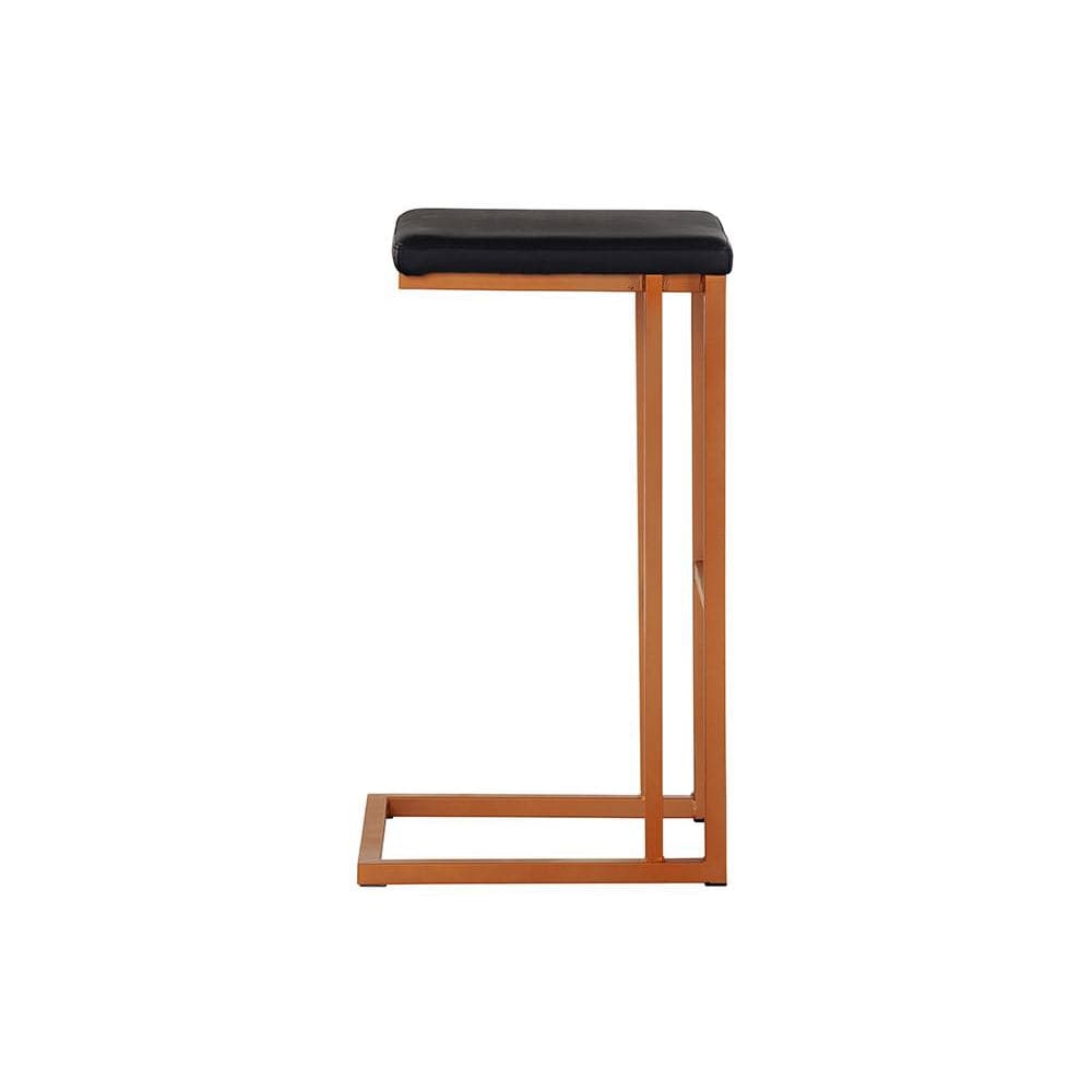 Boone Barstool-Sunpan-SUNPAN-104954-Bar StoolsBlack - Bravo Cognac-1-France and Son