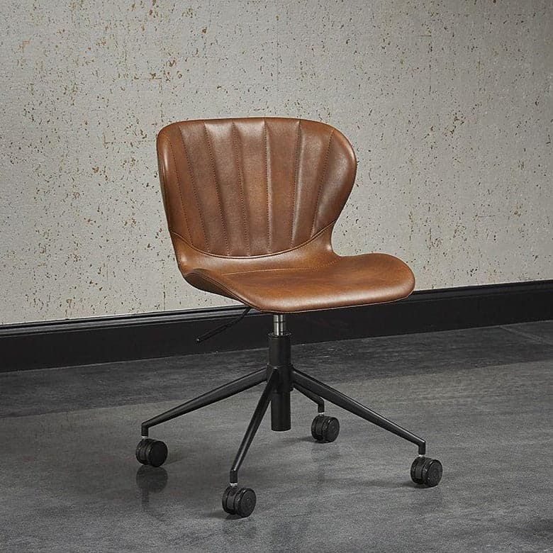 Arabella Office Chair-Sunpan-SUNPAN-104793-Task ChairsBravo Cognac-6-France and Son