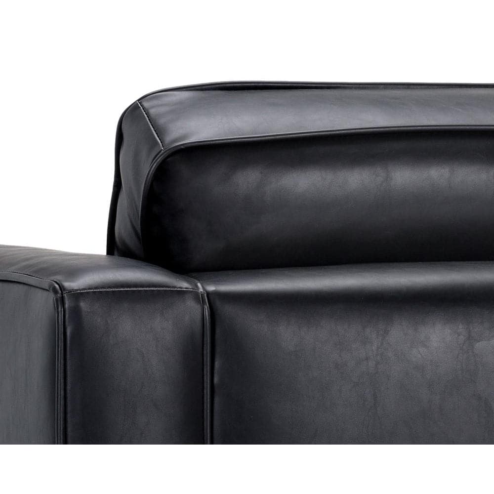 Donnie Armchair-Sunpan-SUNPAN-102508-Lounge ChairsHavana Dark Brown-Faux Leather-1-France and Son