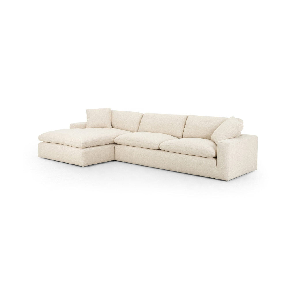 Plume 2 Pc Sectional Sofa-Four Hands-FH-100824-009-Sectionals106"-RAF-Thames Cream-3-France and Son