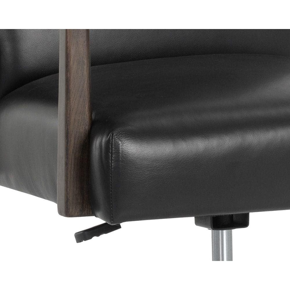 Collin Office Chair-Sunpan-SUNPAN-106090-Task ChairsCortina Black Leather-1-France and Son