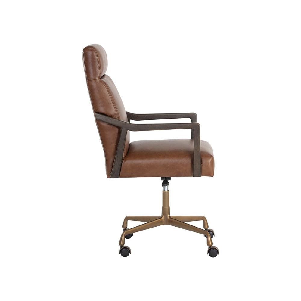 Collin Office Chair-Sunpan-SUNPAN-106090-Task ChairsCortina Black Leather-1-France and Son