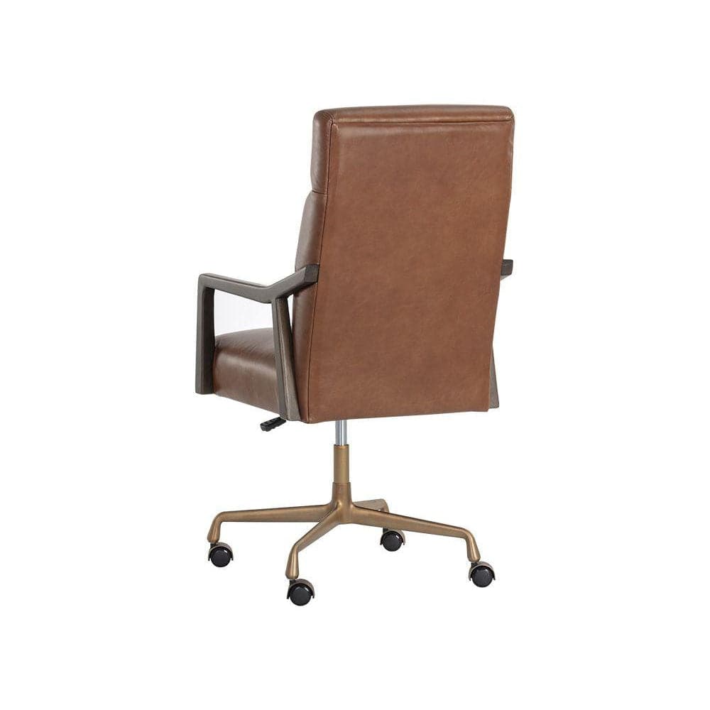 Collin Office Chair-Sunpan-SUNPAN-106090-Task ChairsCortina Black Leather-1-France and Son