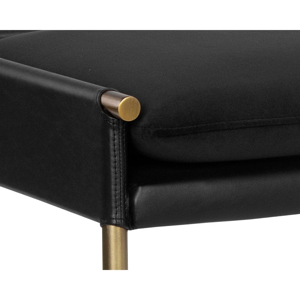 Bellevue Bench - Abbington Black / Bravo Black-Sunpan-SUNPAN-106185-BenchesBlack-1-France and Son