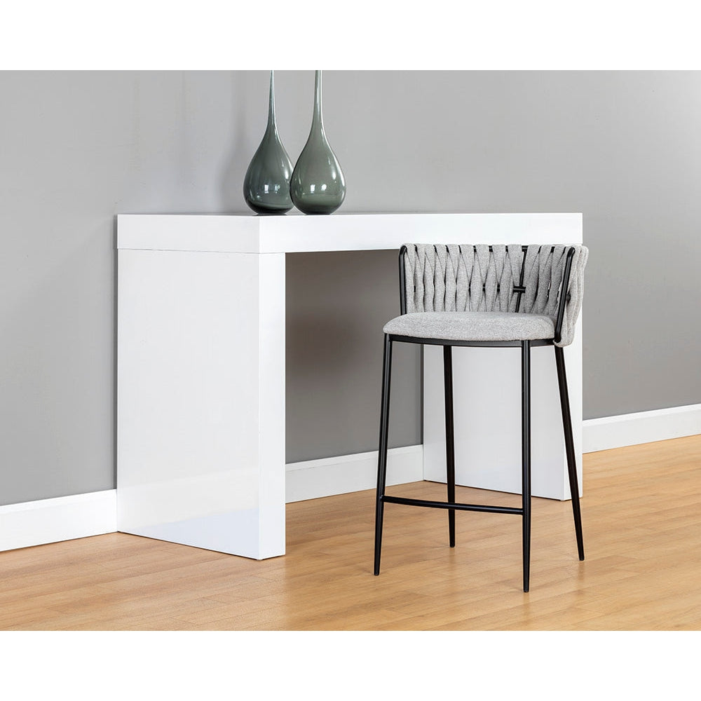 Sarai Counter Stool-Sunpan-SUNPAN-106189-Bar StoolsBelfast Heather Grey-1-France and Son