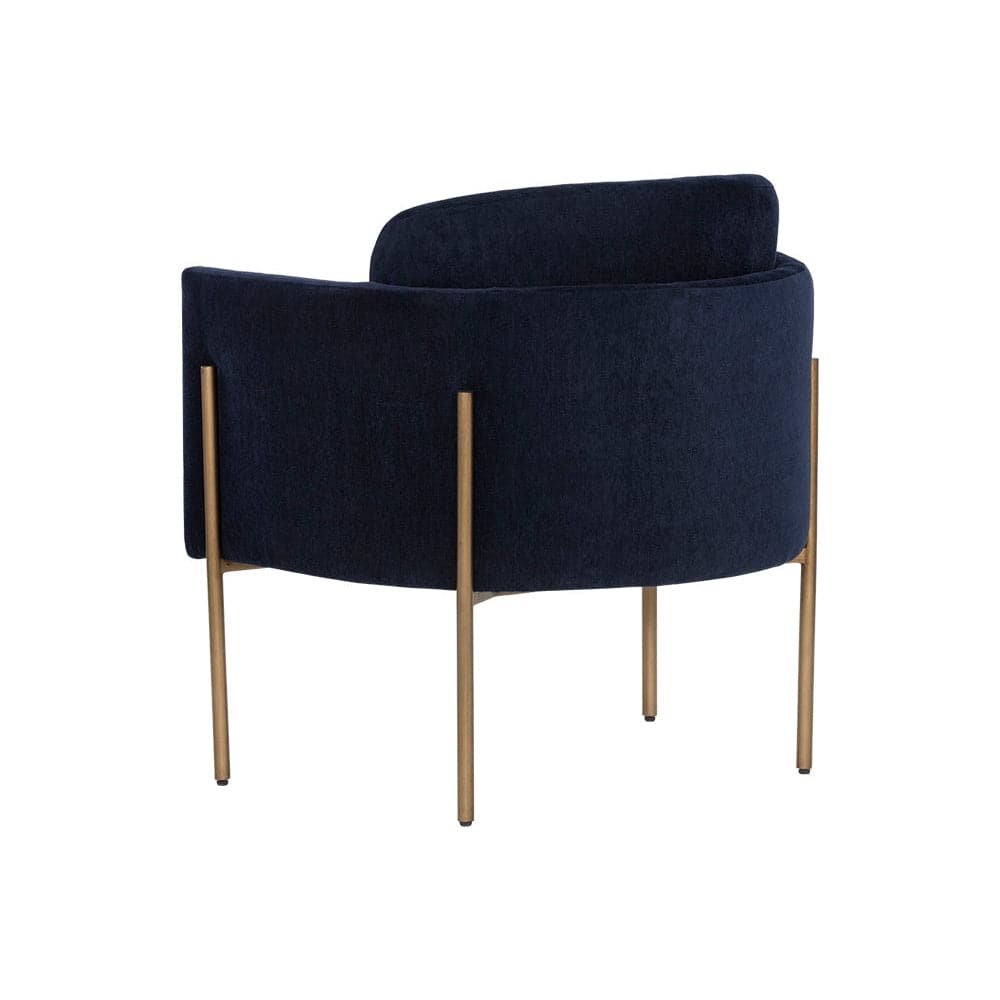 Richie Lounge Chair - Antique Brass - Danny Navy-Sunpan-SUNPAN-106285-Lounge Chairs-1-France and Son