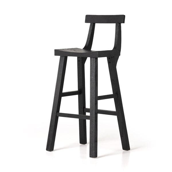 Cassell Stool-Four Hands-FH-106292-005-Stools & OttomansBar / Black Nettlewood-4-France and Son