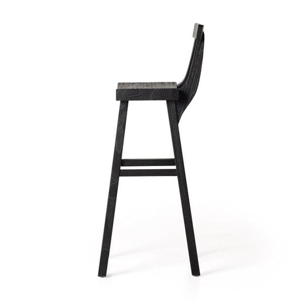 Cassell Stool-Four Hands-FH-106292-005-Stools & OttomansBar / Black Nettlewood-4-France and Son