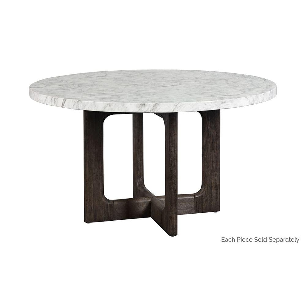 Cypher Dining Table-Sunpan-SUNPAN-106863-Dining TablesTop-White Faux Marble-Concrete-1-France and Son