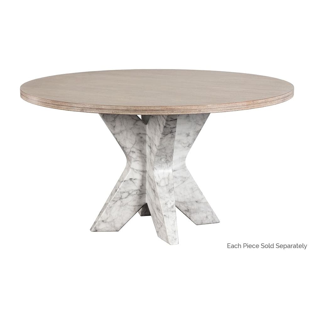 Cypher Dining Table-Sunpan-SUNPAN-106863-Dining TablesTop-White Faux Marble-Concrete-1-France and Son