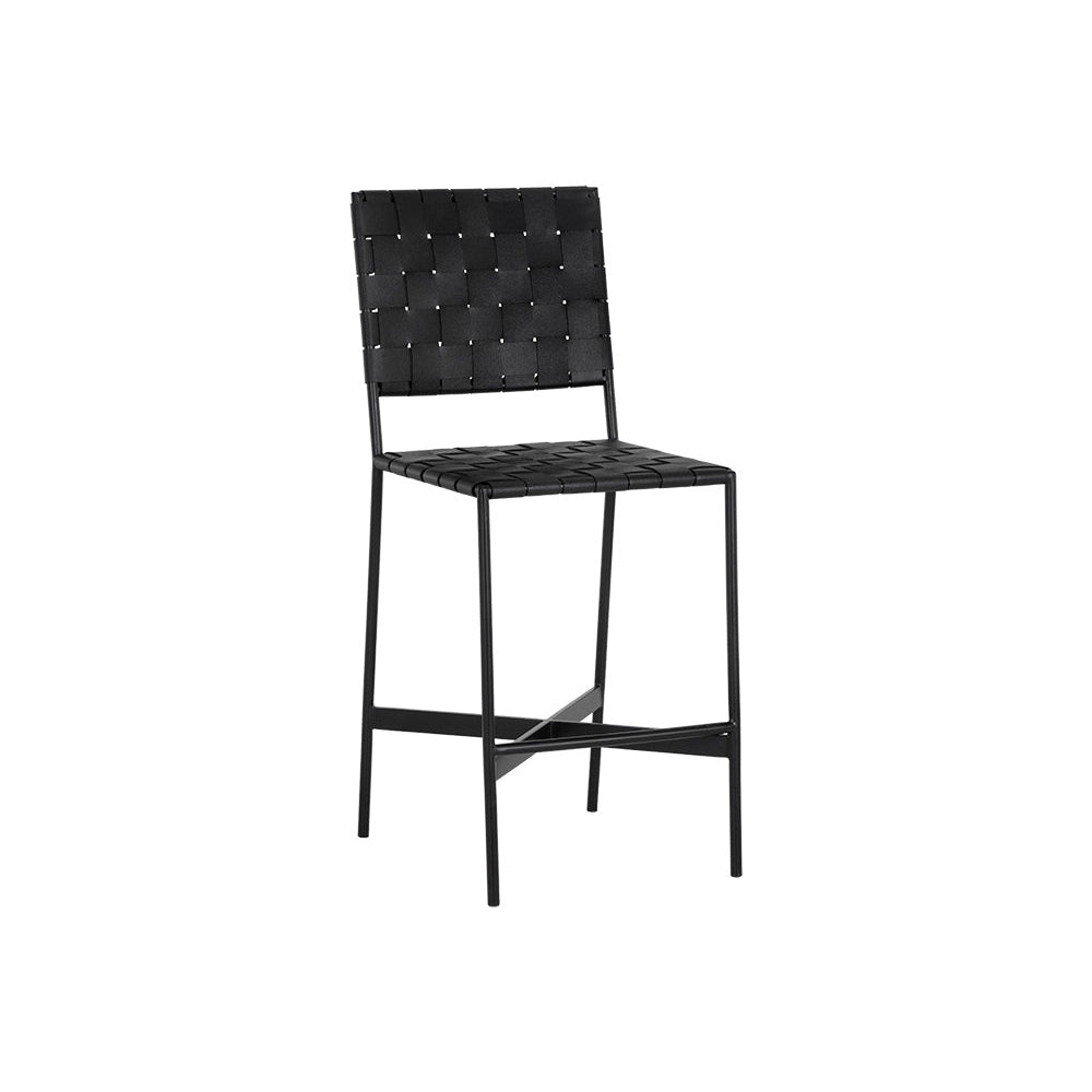 Omari Counter Stool-Sunpan-SUNPAN-107069-Bar StoolsBlack-1-France and Son