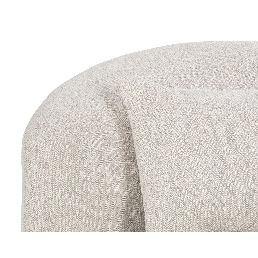Soraya Swivel Armless Chair - Dove Cream-Sunpan-SUNPAN-107454-Lounge Chairs-1-France and Son