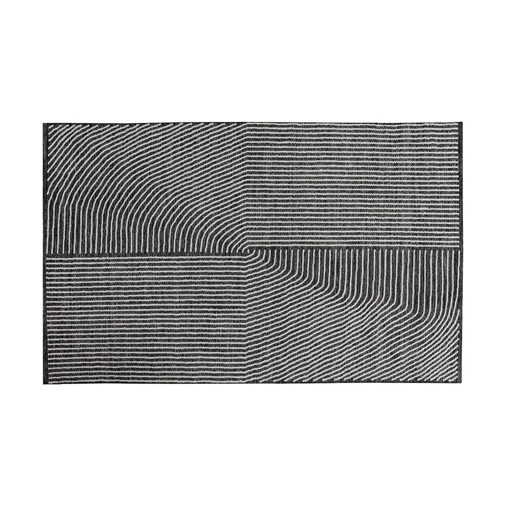 Serene Hand - Woven Rug - Black / White-Sunpan-SUNPAN-107588-Rugs5' x 8'-1-France and Son