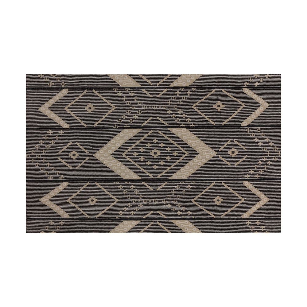 Asana Hand - Woven Rug - Black / Tan - 5'' x 8''-Sunpan-SUNPAN-107610-Rugs-1-France and Son