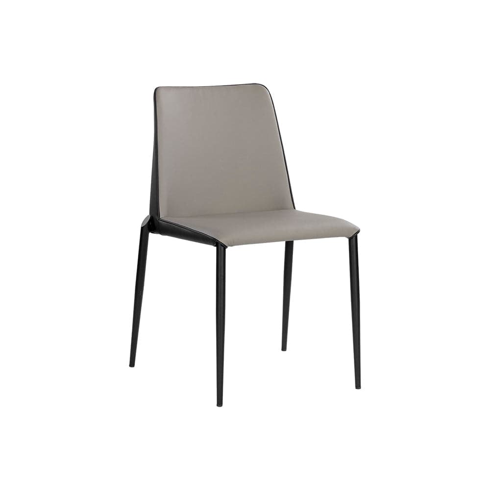 Renee Stackable Dining Chair-Sunpan-SUNPAN-107880-Dining ChairsBelfast Heather Grey / Bravo Metal-1-France and Son