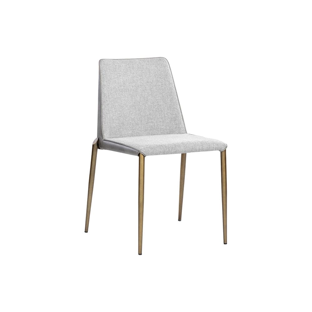 Renee Stackable Dining Chair-Sunpan-SUNPAN-107880-Dining ChairsBelfast Heather Grey / Bravo Metal-1-France and Son