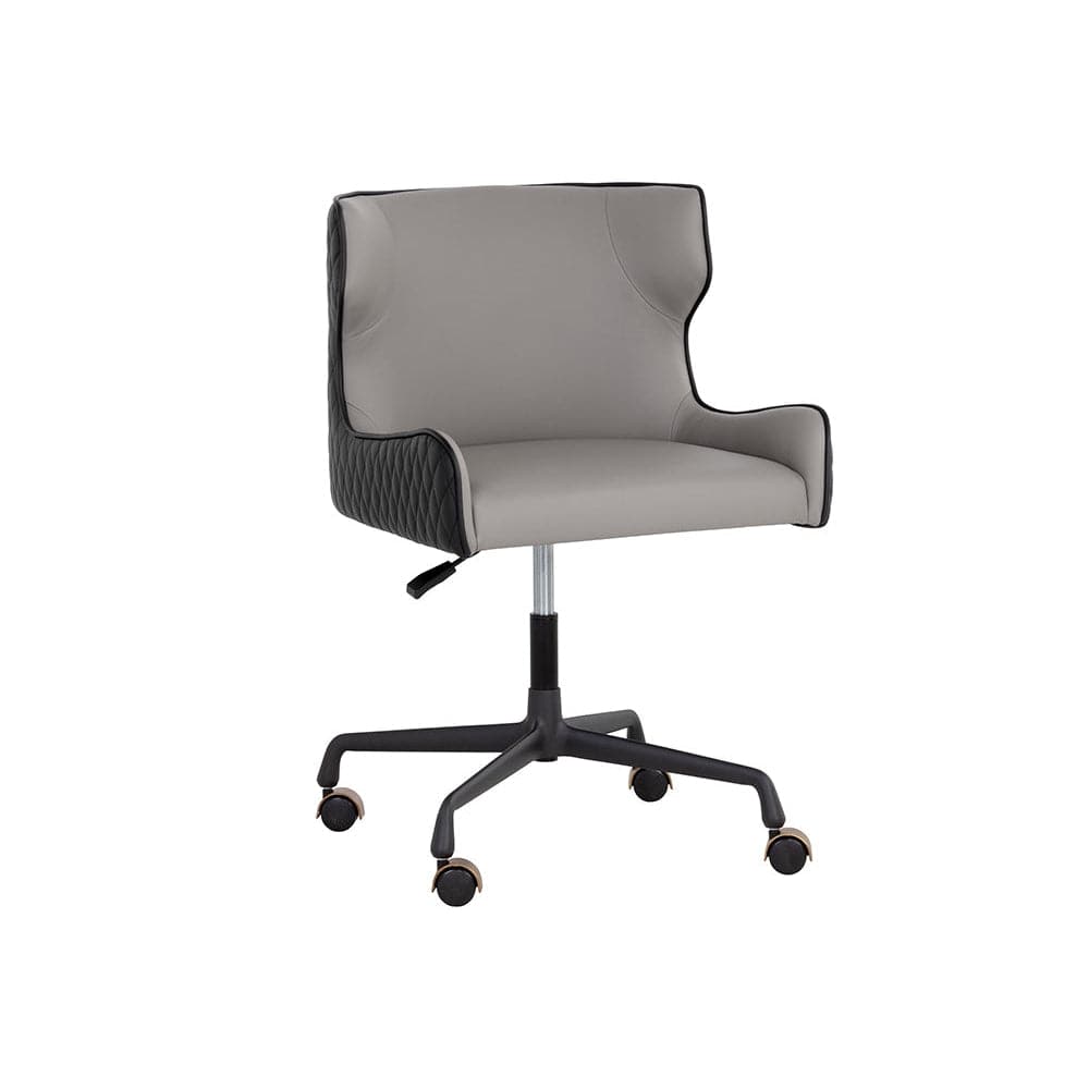 Gianni Office Chair-Sunpan-SUNPAN-108338-Task ChairsDillon Cream / Dillon Thunder-1-France and Son