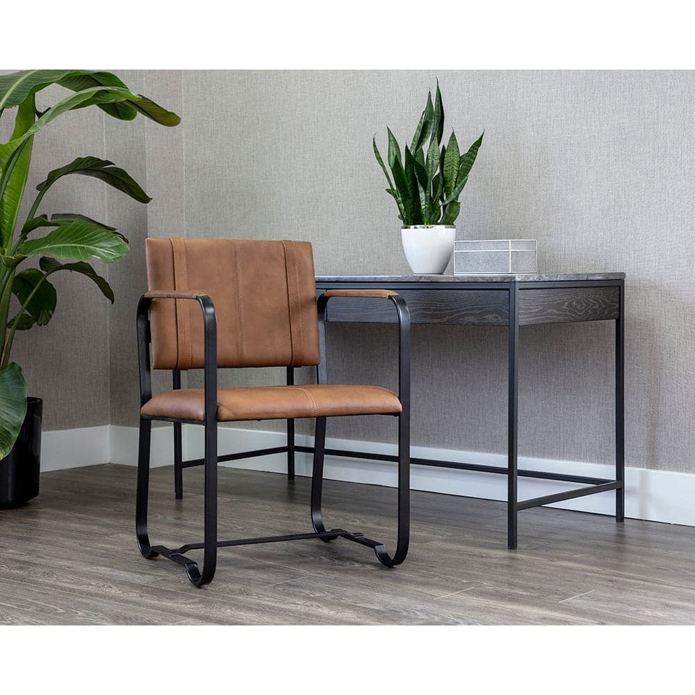 Garrett Office Chair - Cognac Leather-Sunpan-SUNPAN-108098-Task Chairs-1-France and Son