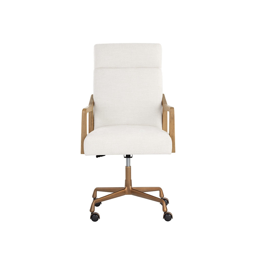 Collin Office Chair - Natural - Heather Ivory Tweed-Sunpan-SUNPAN-108205-Task Chairs-1-France and Son