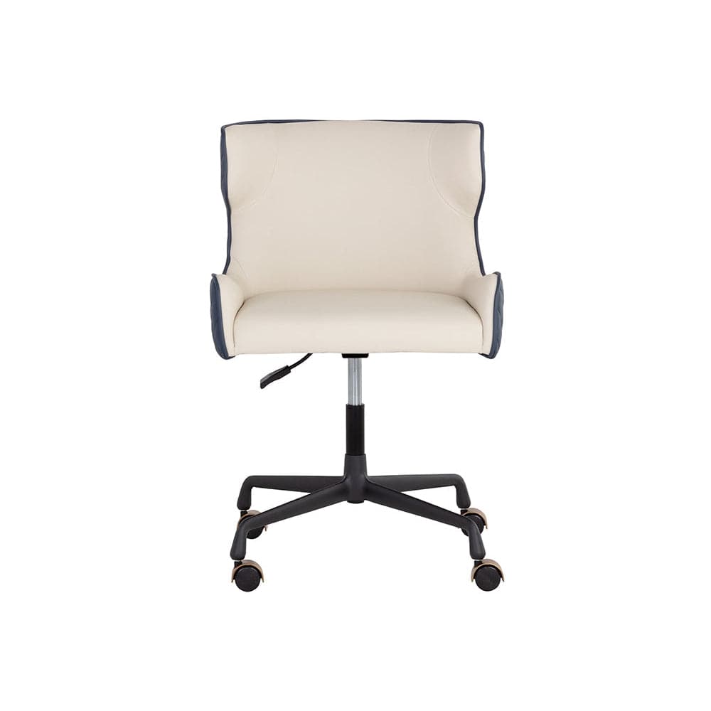 Gianni Office Chair-Sunpan-SUNPAN-108338-Task ChairsDillon Cream / Dillon Thunder-1-France and Son