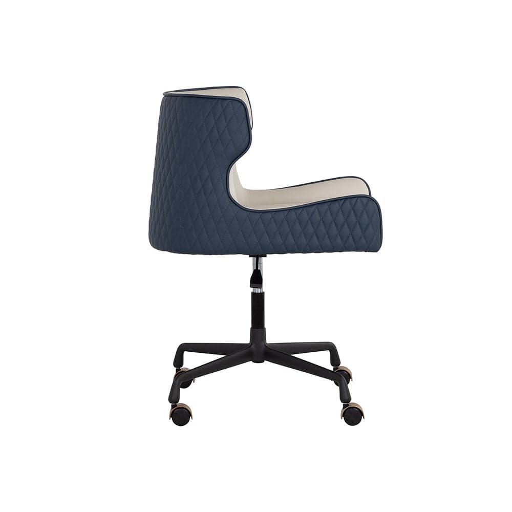 Gianni Office Chair-Sunpan-SUNPAN-108338-Task ChairsDillon Cream / Dillon Thunder-1-France and Son