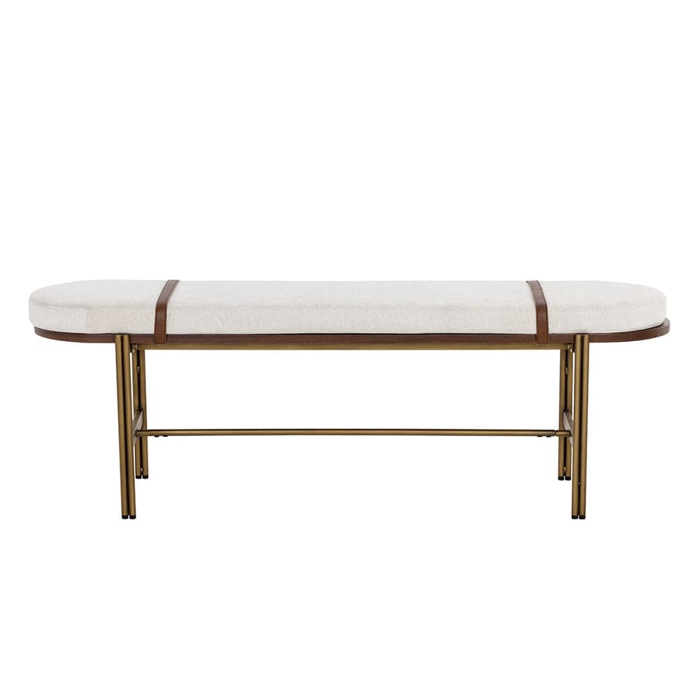 Elaine Bench - Polo Club Muslin-Sunpan-SUNPAN-108688-Benches-1-France and Son