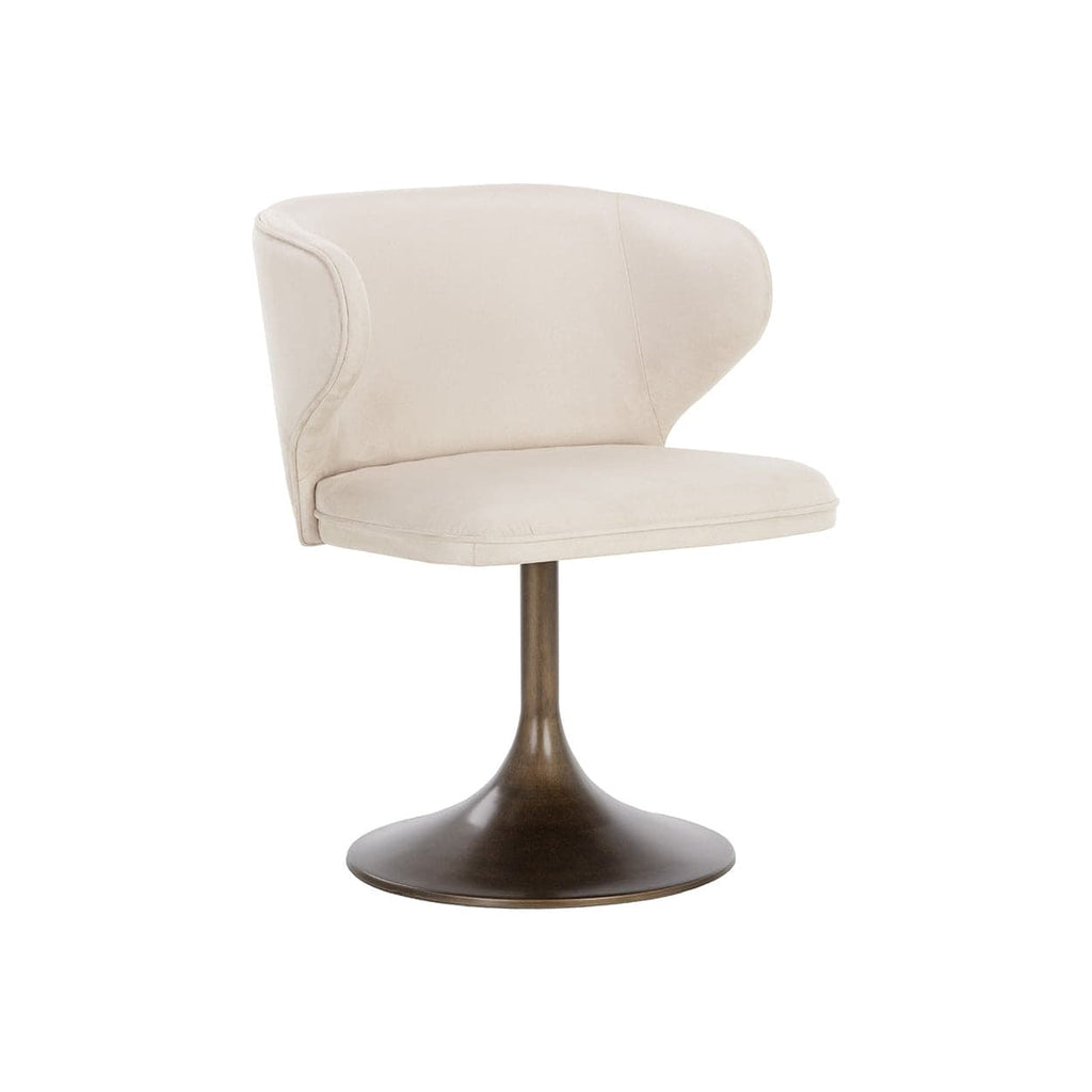 Simone Swivel Dining Chair - Casablanca Cloud-Sunpan-SUNPAN-108761-Dining Chairs-1-France and Son
