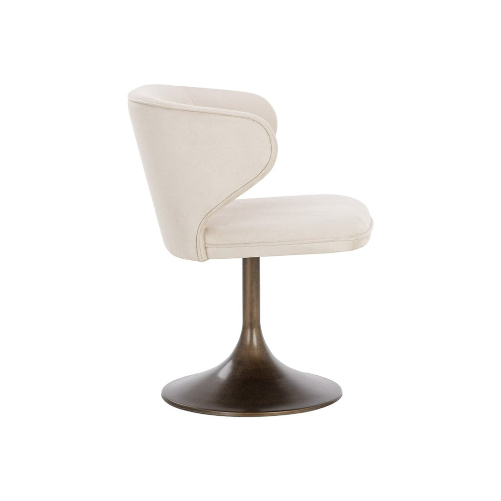 Simone Swivel Dining Chair - Casablanca Cloud-Sunpan-SUNPAN-108761-Dining Chairs-1-France and Son