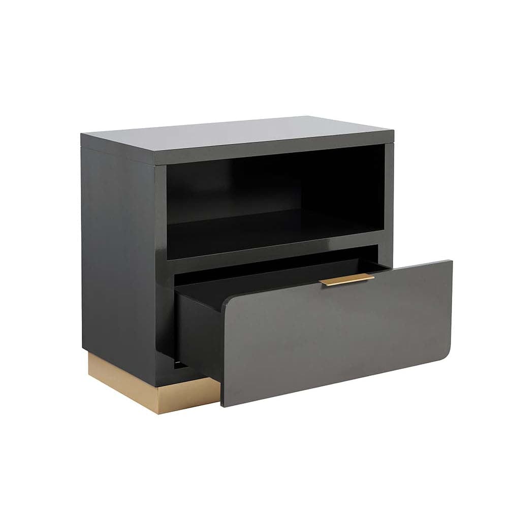 Jenkins Nightstand-Sunpan-SUNPAN-108810-NightstandsHigh Gloss Grey-1-France and Son