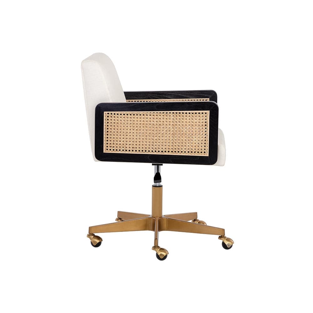 Claudette Office Chair - Linoso Ivory-Sunpan-SUNPAN-108839-Task Chairs-1-France and Son