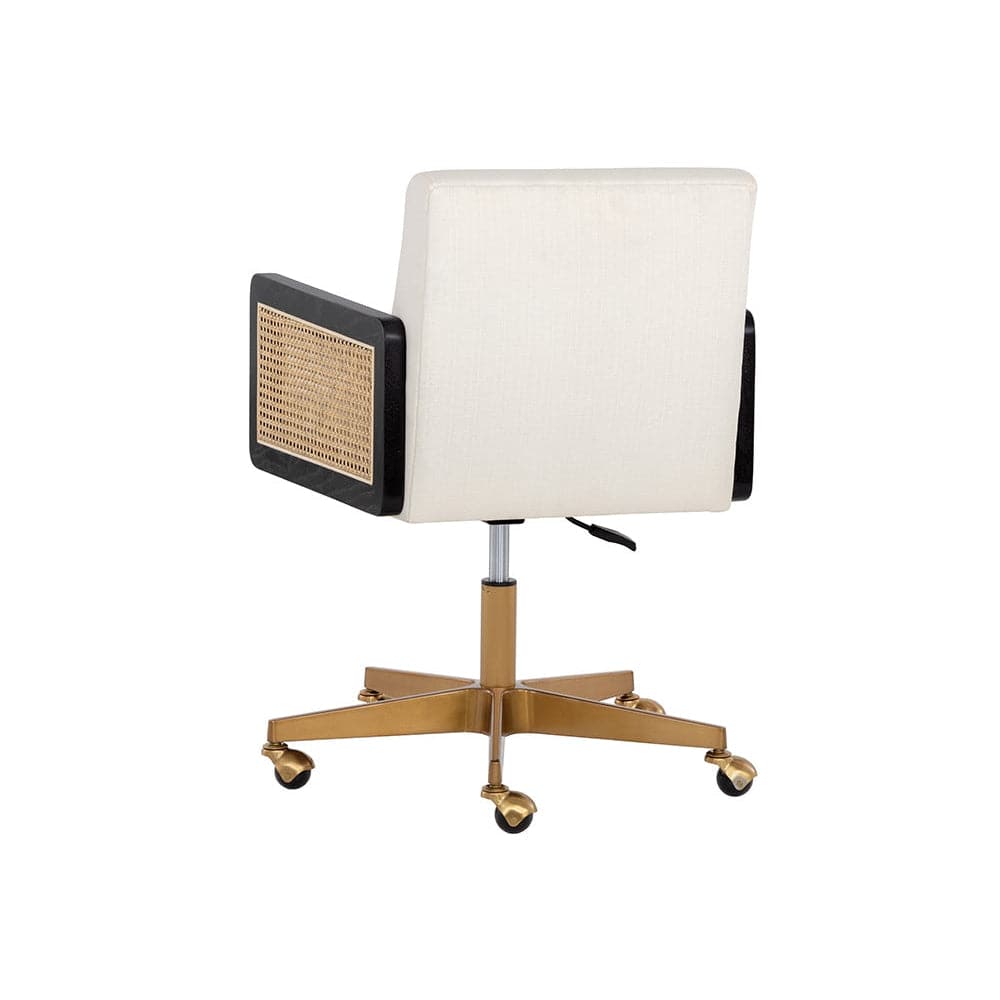 Claudette Office Chair - Linoso Ivory-Sunpan-SUNPAN-108839-Task Chairs-1-France and Son