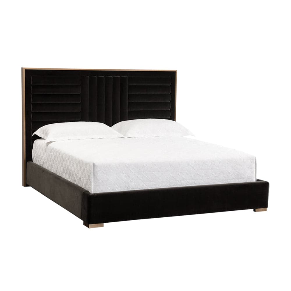 Mabel Bed - Abbington Charred Brown-Sunpan-SUNPAN-108713-BedsKing-1-France and Son