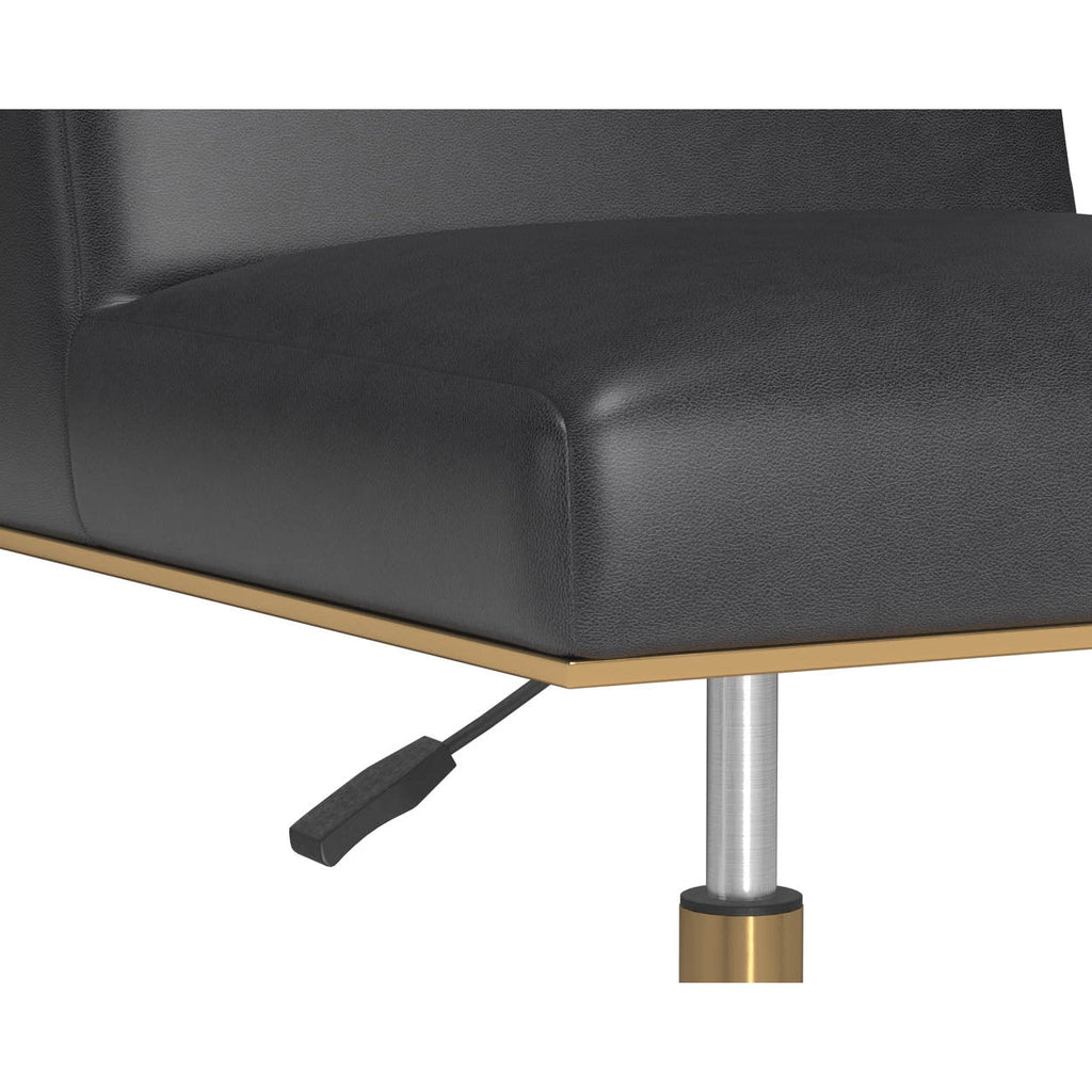 Dean Office Chair - Brushed Brass - Ernst Silverstone-Sunpan-SUNPAN-108838-Task Chairs-3-France and Son