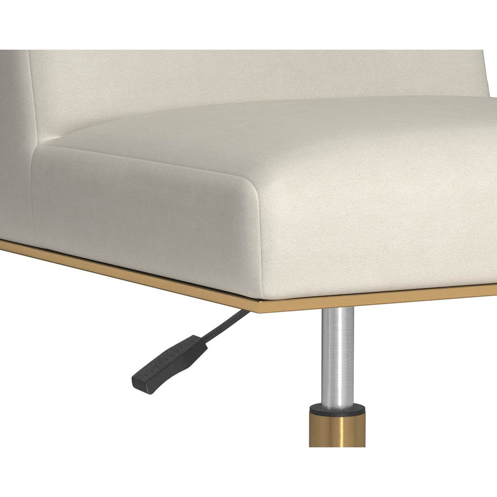 Dean Office Chair - Brushed Brass - Ernst Silverstone-Sunpan-SUNPAN-108838-Task Chairs-3-France and Son