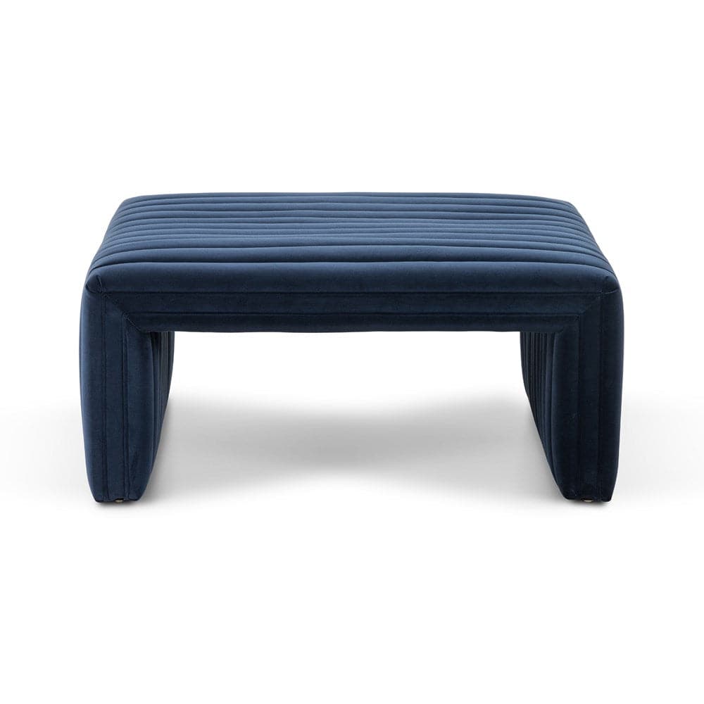 Augustine Ottoman 36"-Four Hands-FH-109256-005-Stools & OttomansSapphire Navy Fabric-13-France and Son