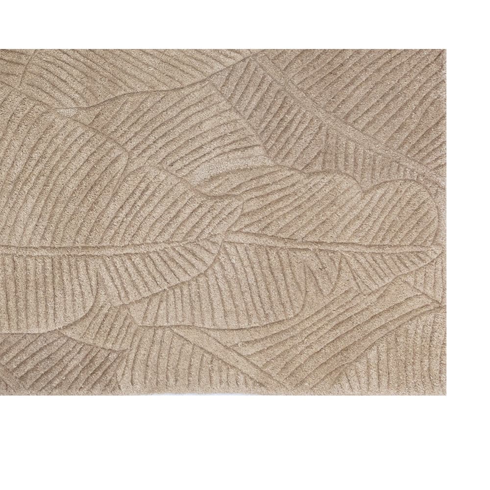 Calathea Hand - Tufted Rug 8'' x 10''-Sunpan-SUNPAN-109362-RugsOatmeal-1-France and Son