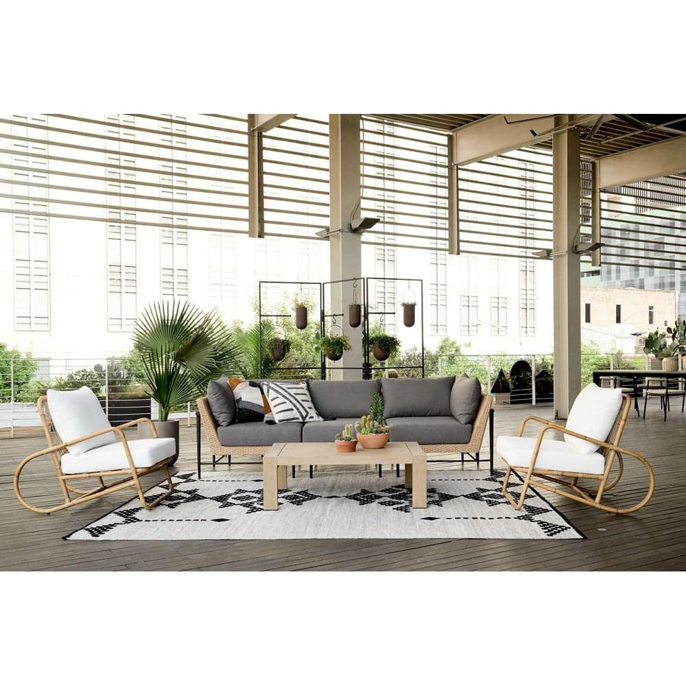 Riley Outdoor Chair-Faux Rattan-Four Hands-FH-109399-001-Lounge Chairs-1-France and Son