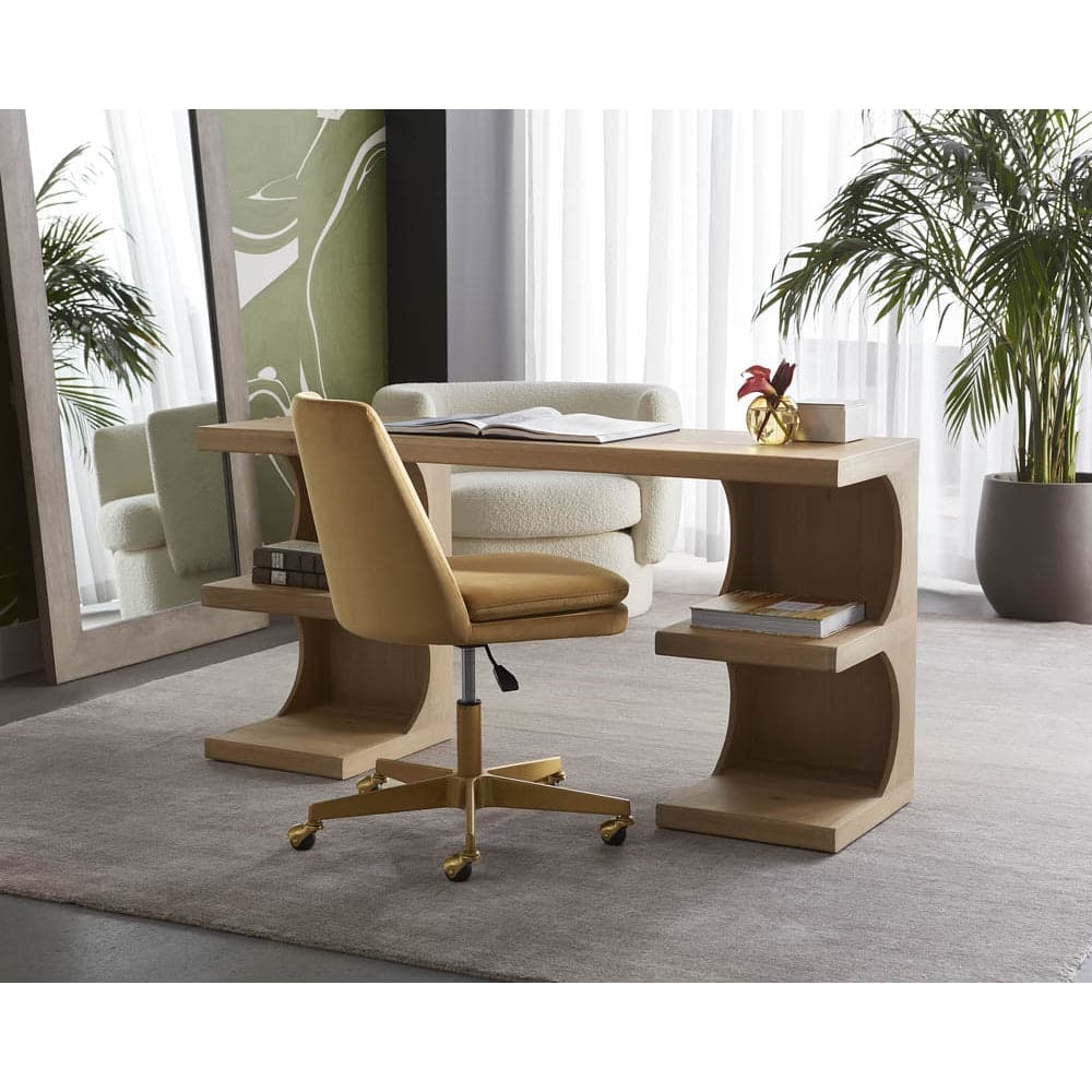 Catrine Desk - Grey-Sunpan-SUNPAN-110170-Desks-1-France and Son