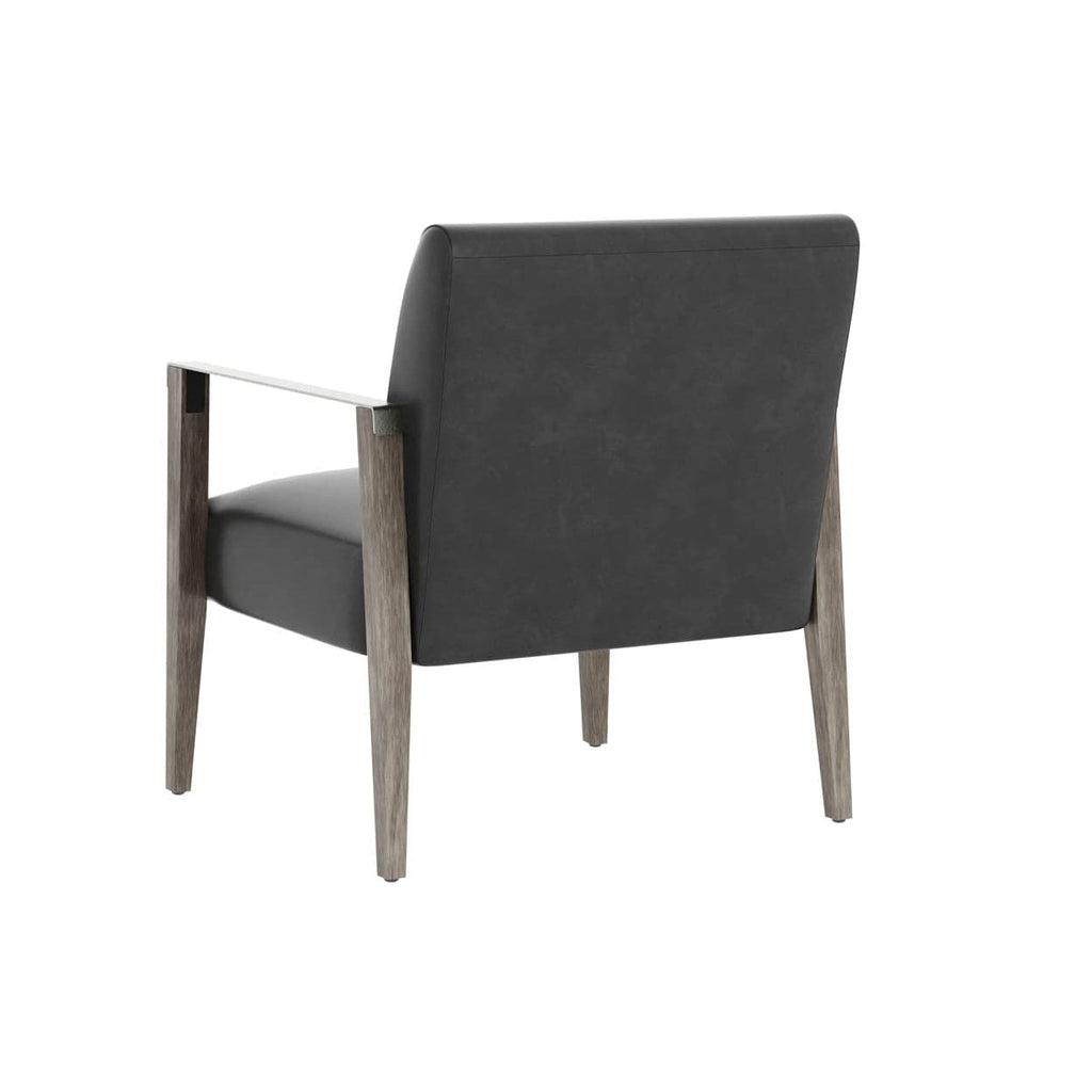 Earl Lounge Chair - Ash Grey - Brentwood Charcoal Leather-Sunpan-SUNPAN-109856-Lounge Chairs-1-France and Son