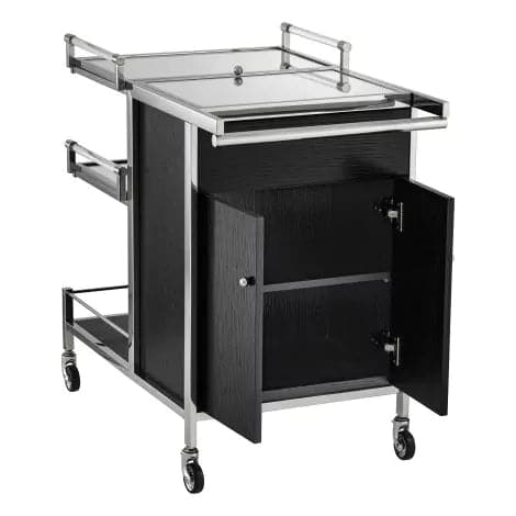 Trolley Eiffel polished stainless steel-Eichholtz-EICHHOLTZ-115166-Trays-1-France and Son