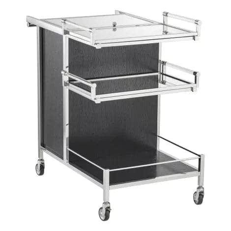 Trolley Eiffel polished stainless steel-Eichholtz-EICHHOLTZ-115166-Trays-1-France and Son