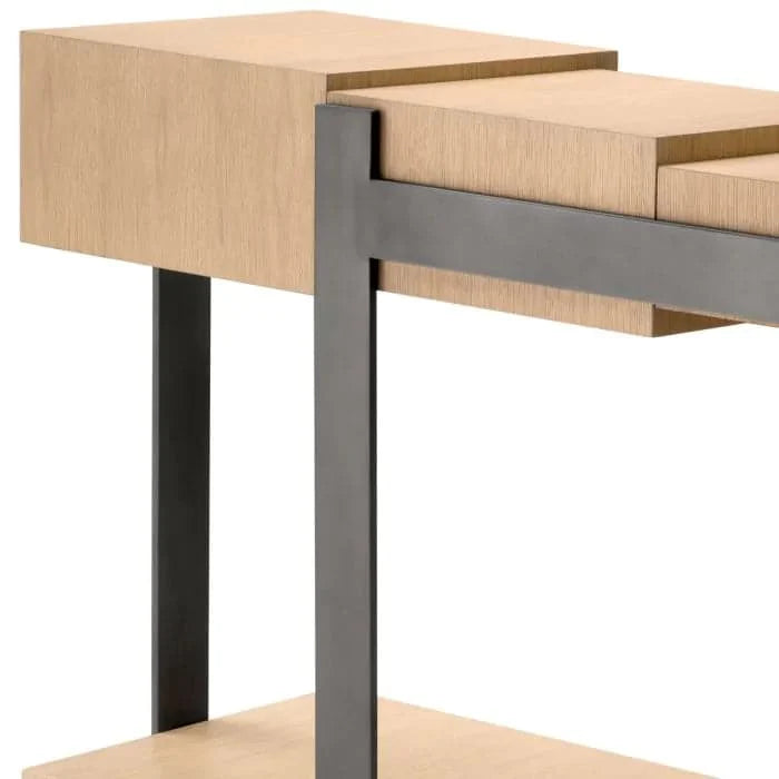 Console Table Nerone - Charcoal Grey Oak Veneer-Eichholtz-EICHHOLTZ-115578-Console Tables-1-France and Son