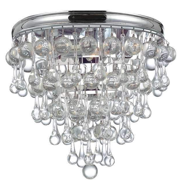 Calypso 3 Light Flush Mount-Crystorama Lighting Company-CRYSTO-135-VZ-Flush MountsVibrant Bronze-1-France and Son