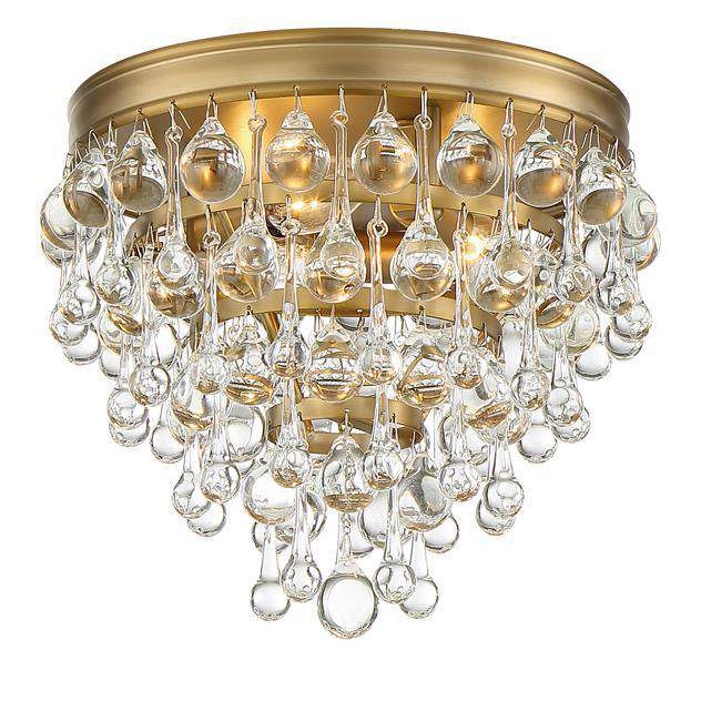 Calypso 3 Light Flush Mount-Crystorama Lighting Company-CRYSTO-135-VZ-Flush MountsVibrant Bronze-1-France and Son